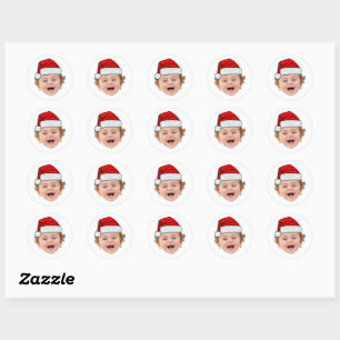 Adesivos Personalizados de Chapéu de Papai Noel, F