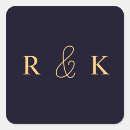 Adesivos personalizados de coral e pêssego monogra