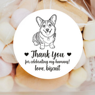 Adesivos Personalizados de Corgi para Lembrancinha
