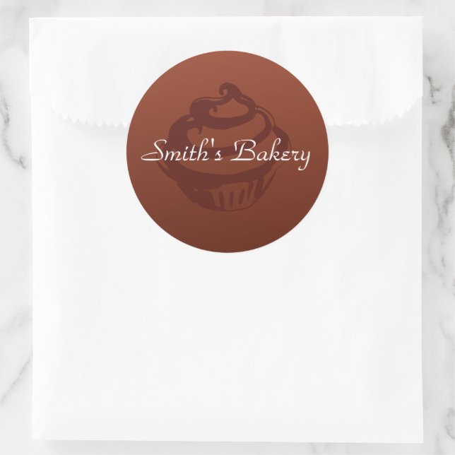 Adesivos Personalizados de Cupcake de Chocolate (Bolsa)