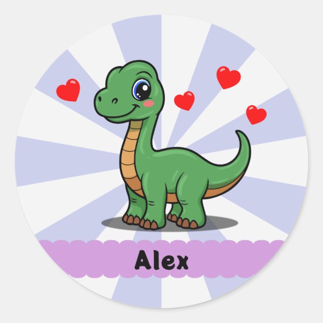 Adesivos Personalizados de Dinossauro Braquiossaur (Frente)