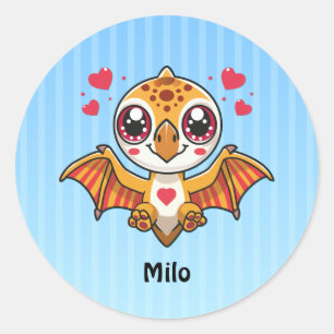 Adesivos Personalizados de Dinossauro Voador