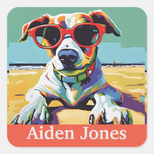 Adesivos personalizados de dragões coloridos