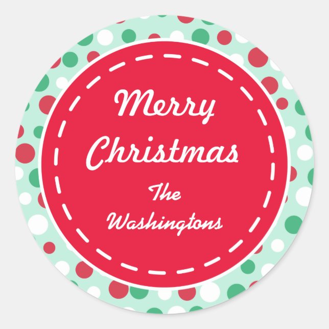 Adesivos Personalizados de Feriado de Retro Person (Frente)