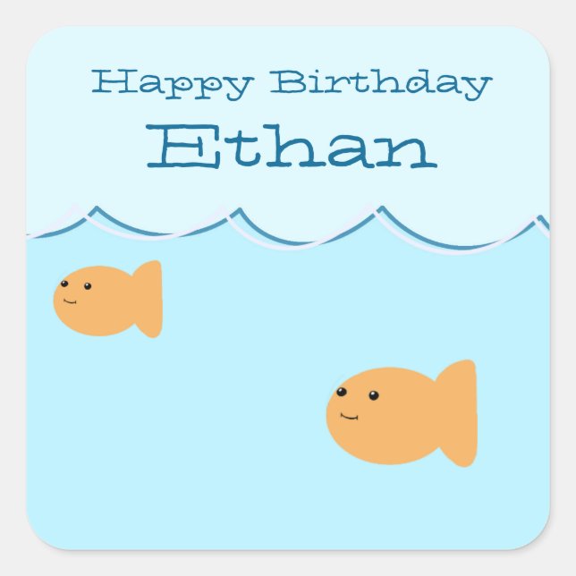 Adesivos Personalizados de Festa de aniversário Go (Frente)