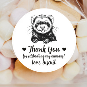 Adesivos Personalizados de Furão para Favors de Ca