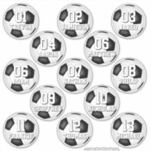 adesivos personalizados de futebol para 13 meninos