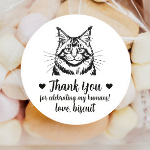 Adesivos Personalizados de Gato Maine Coon para Le