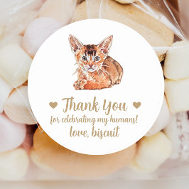 Adesivos Personalizados de Gato para Festa de Casa