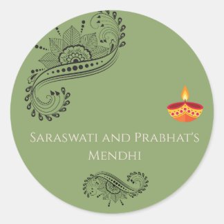 Adesivos personalizados de Mehendi