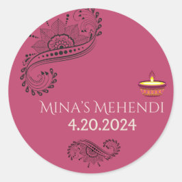 Adesivos personalizados de Mehendi