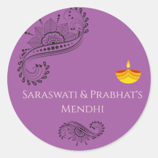 Adesivos personalizados de Mehendi