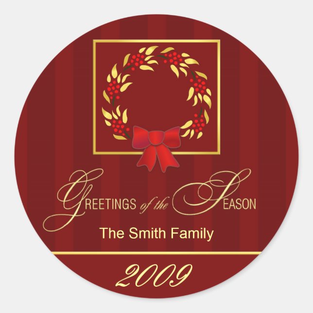 Adesivos personalizados de Natal (Frente)