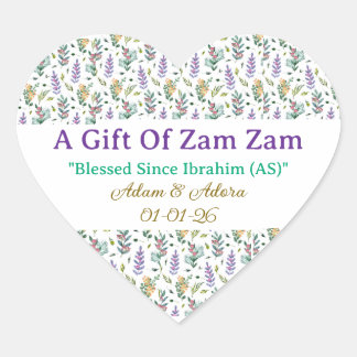 Adesivos Personalizados de Nikkah Zam Zam Água Ade