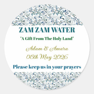 Adesivos Personalizados de Nikkah Zam Zam Água Ade