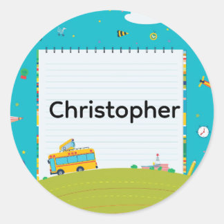 Adesivos Personalizados de Nome de Ônibus de Volta