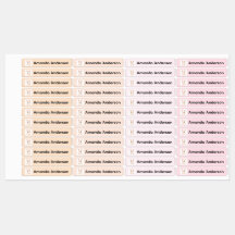 Adesivos Personalizados de Nome de Urso de Volta à