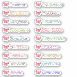 Adesivos Personalizados de Nomes Múltiplos de Volt