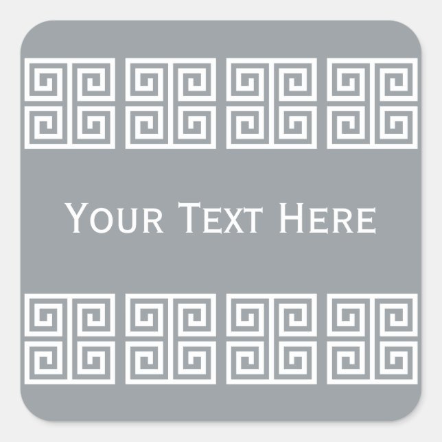 Adesivos personalizados de padrão grego (Frente)