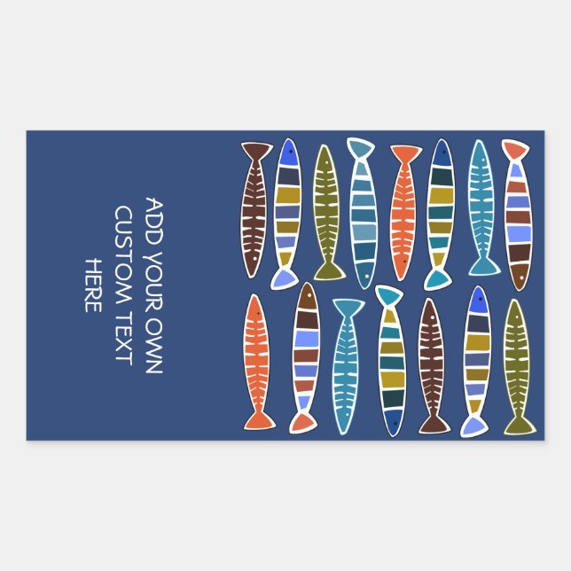 Adesivos personalizados de padrões de peixe (Frente)