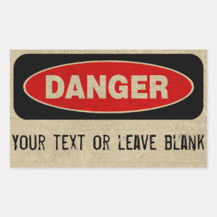 Adesivos personalizados de perigo
