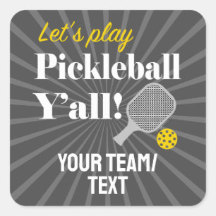 Adesivos Personalizados de Pickleball para Equipe