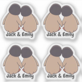Adesivos Personalizados de Pinguim Fofo do Dia dos
