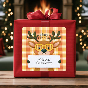 Adesivos Personalizados de Presente de Natal com R