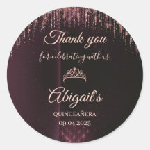 Adesivos Personalizados de Quinceañera | Nome e