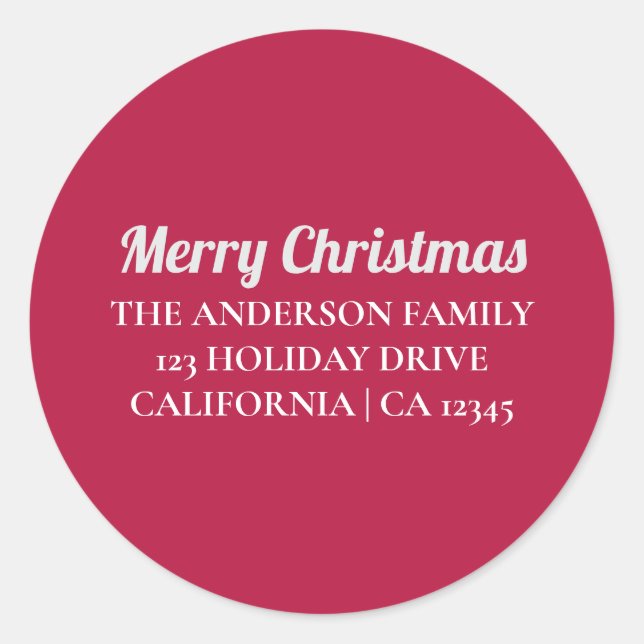 Adesivos Personalizados de Retorno de Feliz Natal (Frente)