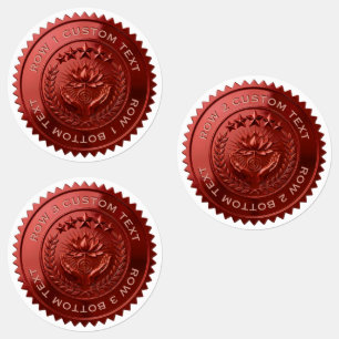 Adesivos personalizados DIY 3D selo de mestre Reik