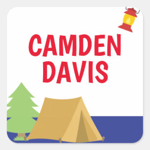 Adesivos personalizados do acampamento de verão