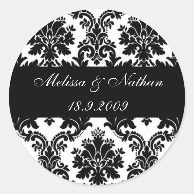 adesivos personalizados do Damask paisley (Frente)