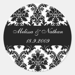 adesivos personalizados do Damask paisley