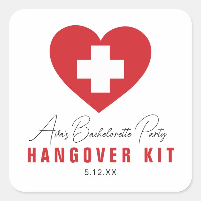 Adesivos Personalizados do Kit HANGOVER (Frente)