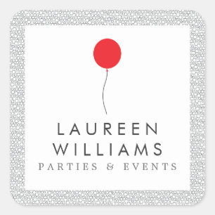 Adesivos Personalizados do Logotipo do Balão Verm