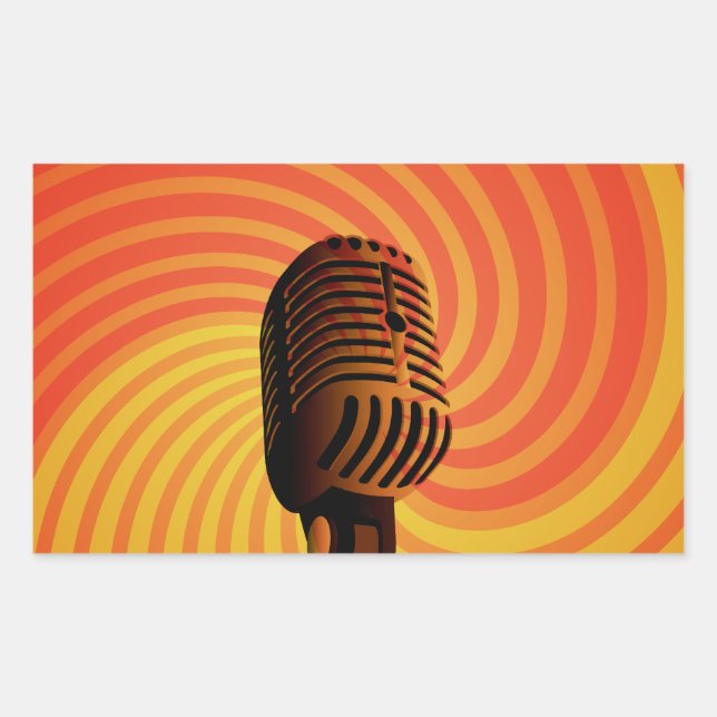 Adesivos personalizados do microfone (Frente)