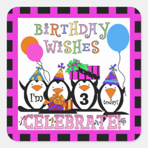 Adesivos Personalizados do Partido Penguin