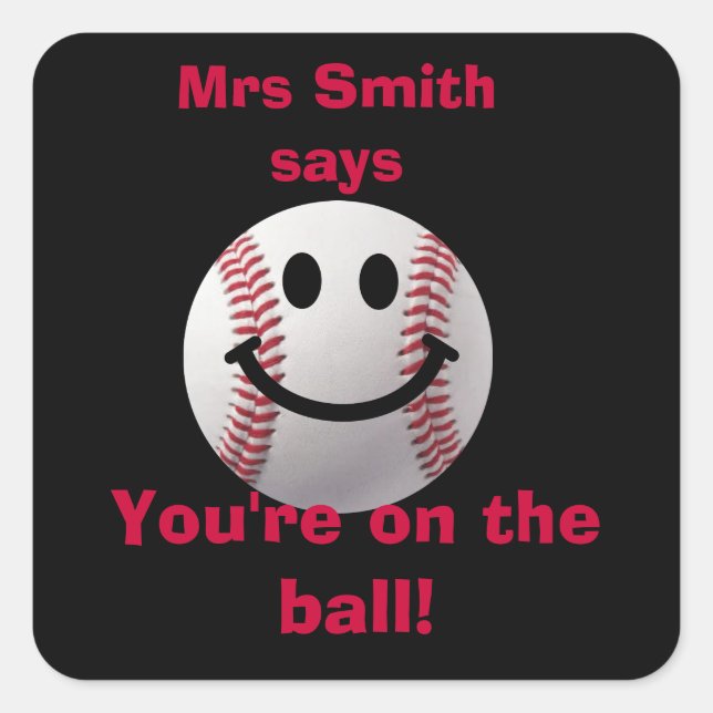 Adesivos personalizados do professor - na bola (Frente)