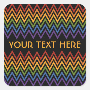 Adesivos personalizados do Rainbow Chevron