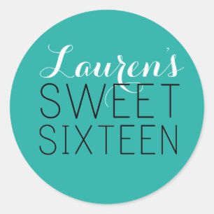 Adesivos Personalizados do Sweet 16