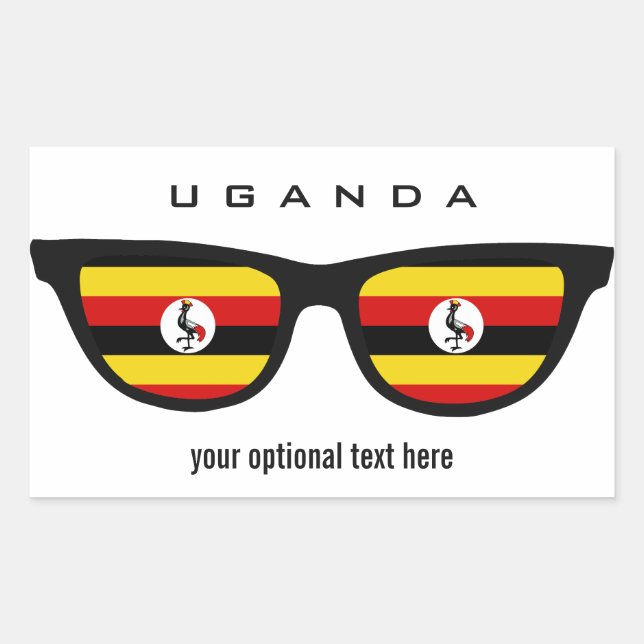 Adesivos personalizados do Uganda Shades (Frente)