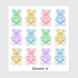 Adesivos Personalizados do Urso Goma-Arco-Íris Rea