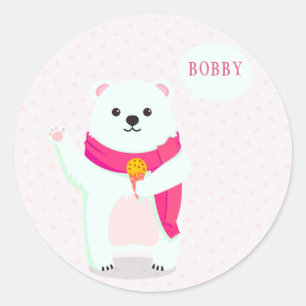 Adesivos Personalizados do Urso Polar Bonito