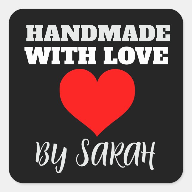 ADESIVOS PERSONALIZADOS FEITOS À MÃO COM AMOR (Frente)