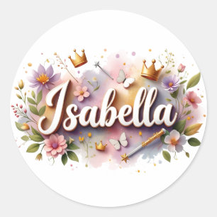 Adesivos Personalizados Florais da Princesa Isabel