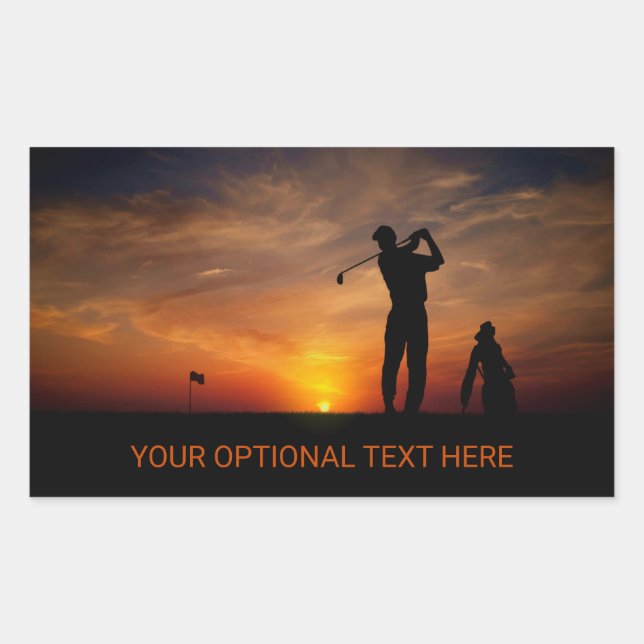 Adesivos personalizados Golfer Sunset (Frente)