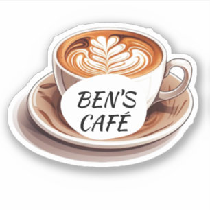 Adesivos Personalizados Logotipo de Xícara de Café
