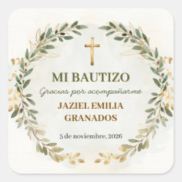 Adesivos Personalizados Mi Bautizo Etiquetas de Ba