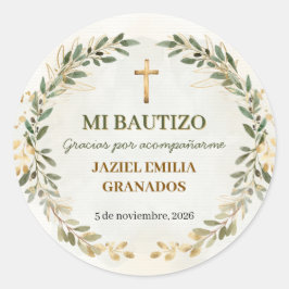 Adesivos Personalizados Mi Bautizo Etiquetas de Ba